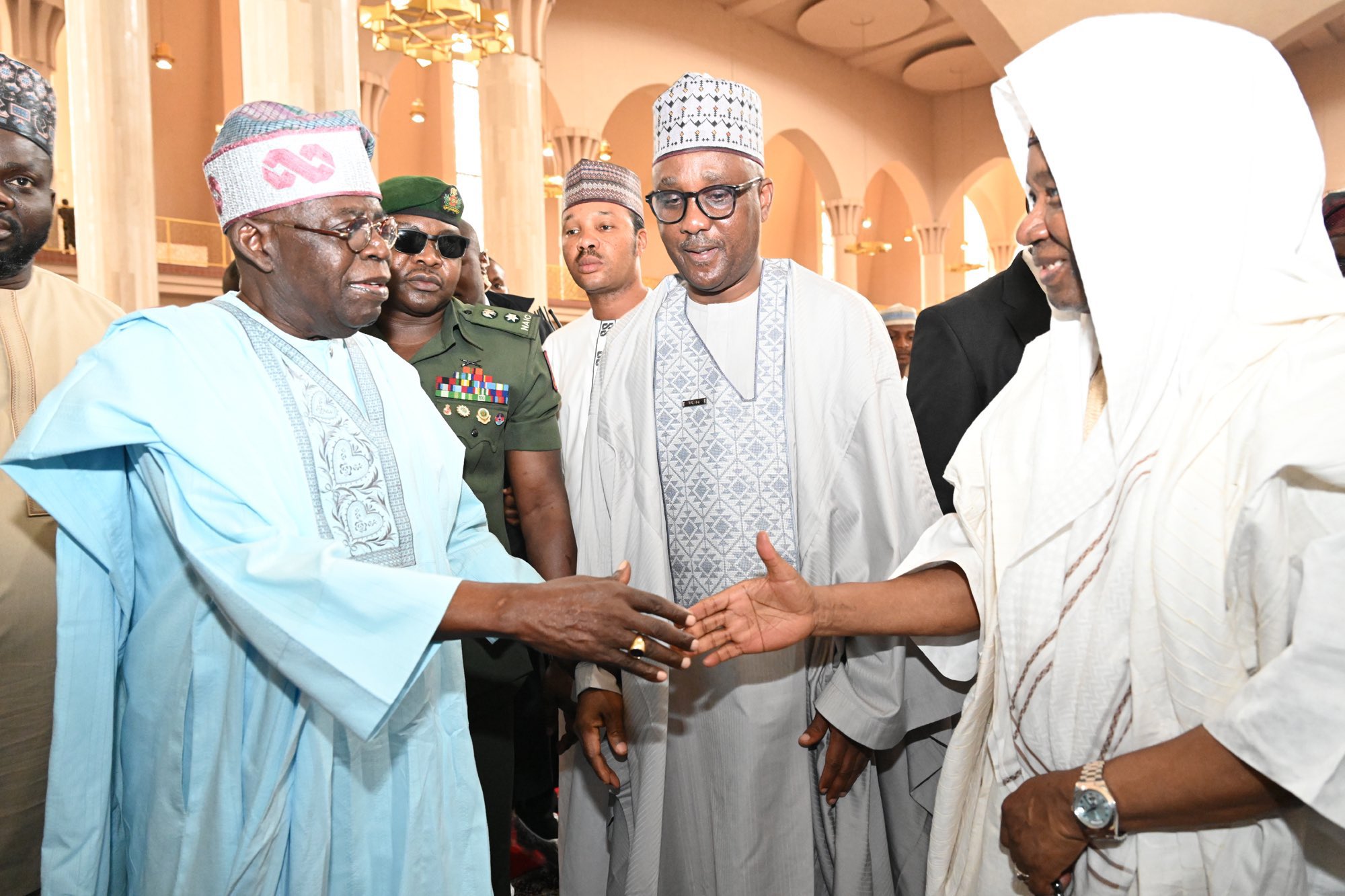 Tinubu, Former Leaders Attend Juma'at Prayer for Nigeria’s 64th Independence