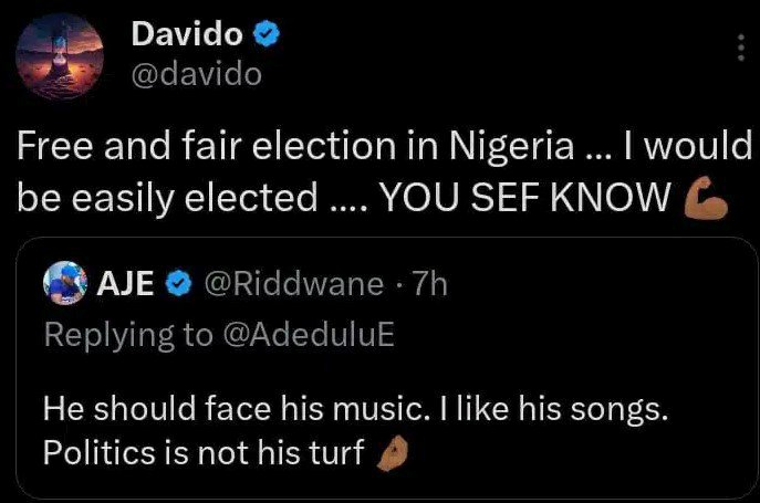 Davido Claims He Could Win Any Election in Nigeria if Fair